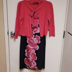 7th Avenue hot pink cardigan